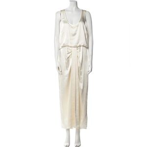 L'Academie Ivory Satin Sleeveless Dress